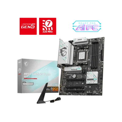 MSI MB B850 GAMING PLUS WIFI AM5 DDR5 8200MHZ(OC) DP 3x M.2 USB 10Gbs 5G LAN WI-FI 7 ATX